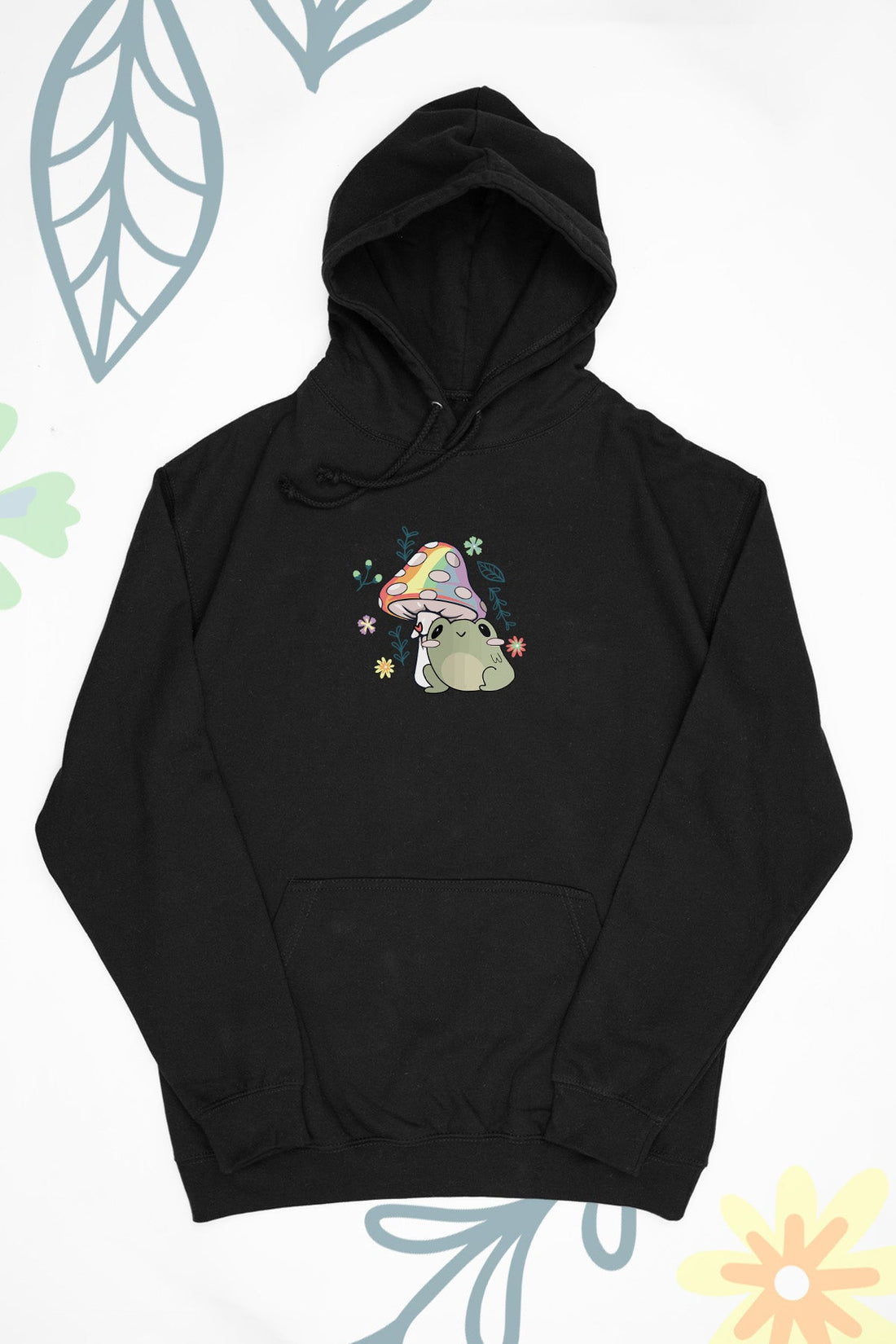 Frog & Mushroom Rainbow Hoodie