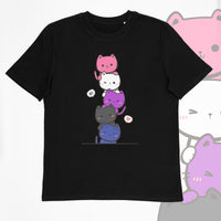 Kawaii Cat Pile Gender-Fluid Tee