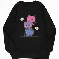 Kawaii Cat Pile Bisexual Sweat