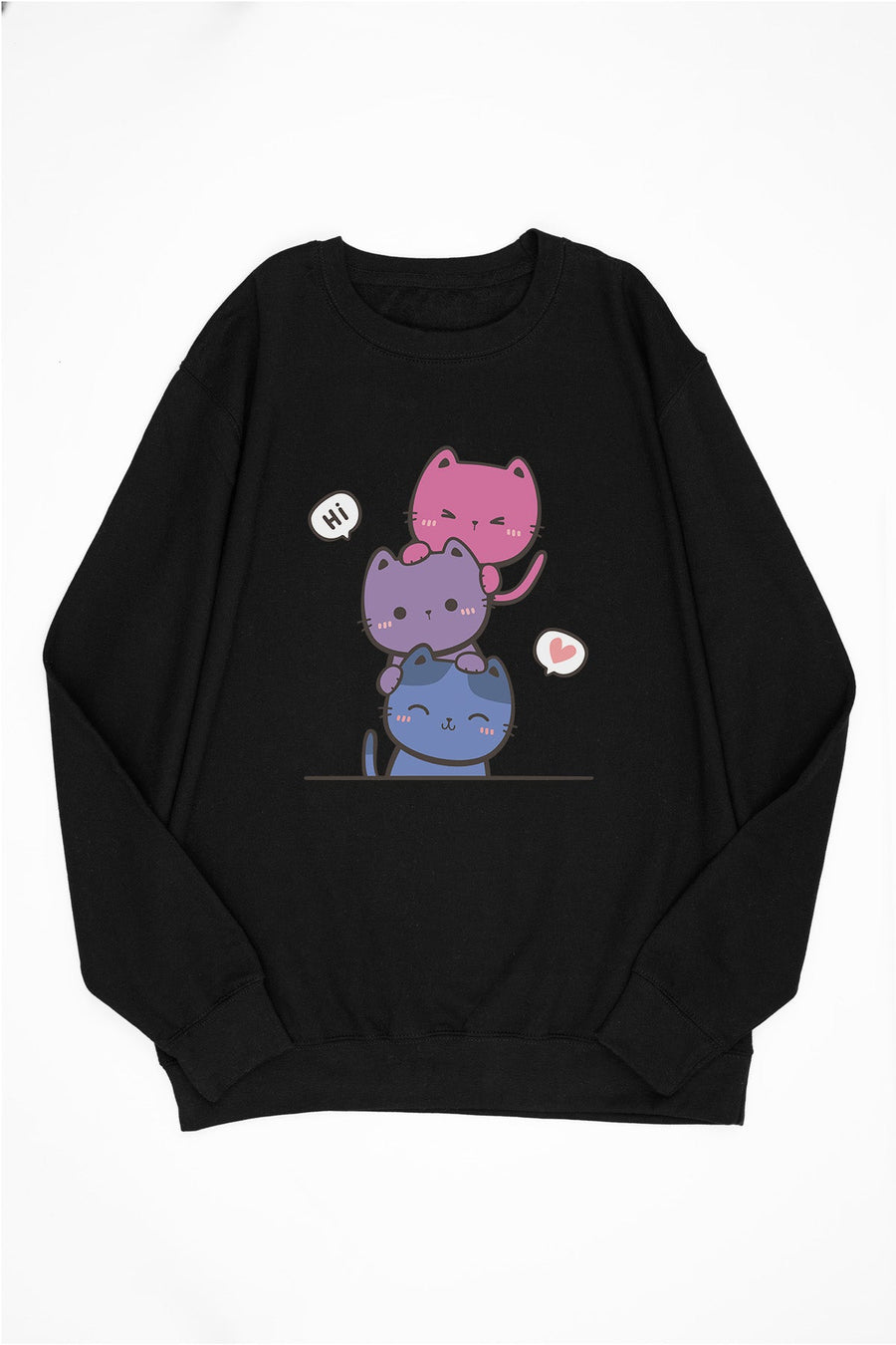 Kawaii Cat Pile Bisexual Sweat