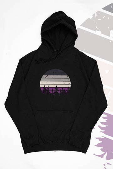 Retro Sunset Asexual Hoodie