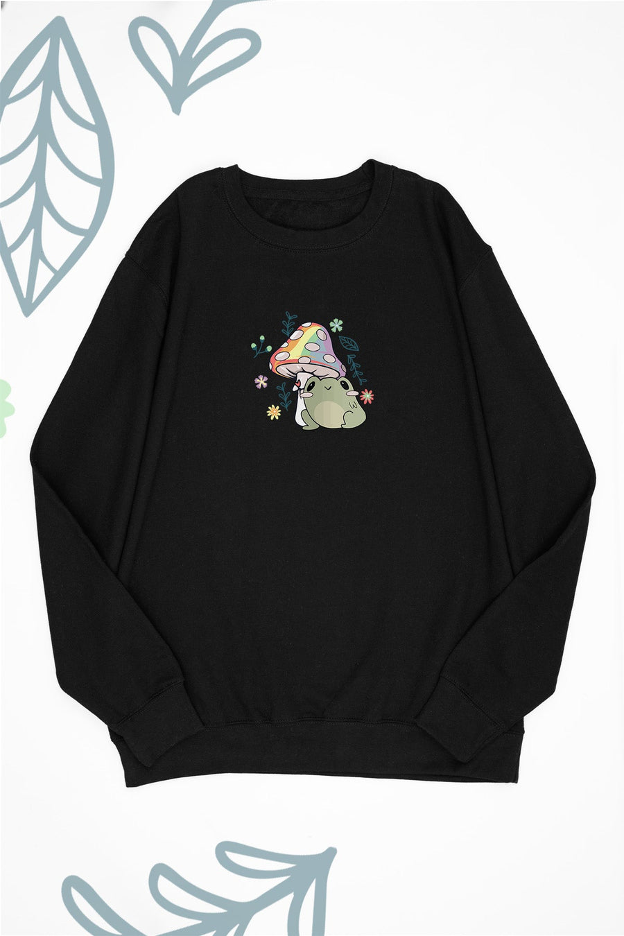 Frog & Mushroom Rainbow Sweat