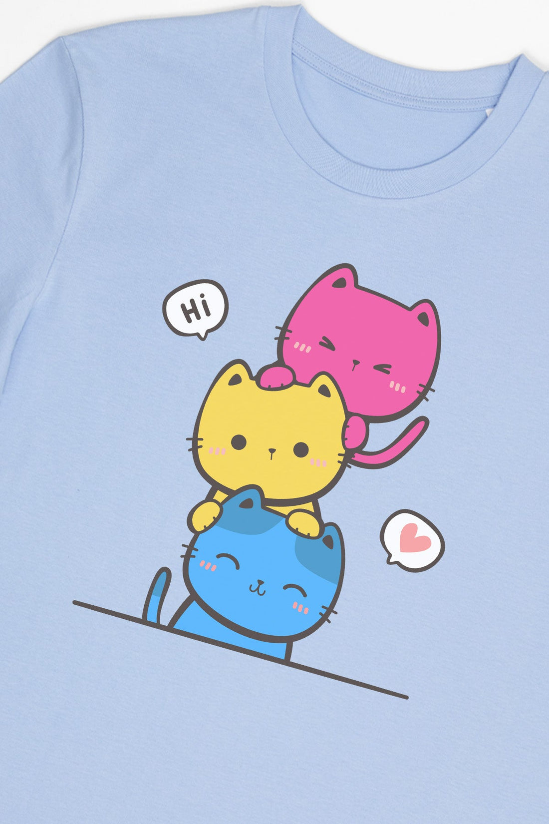 Kawaii Cat Pile Pansexual Tee