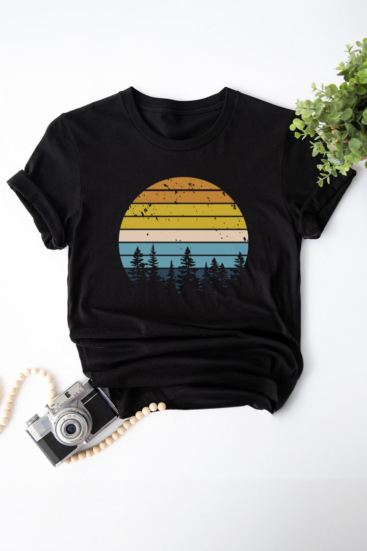 Retro Sunset AroAce Tee