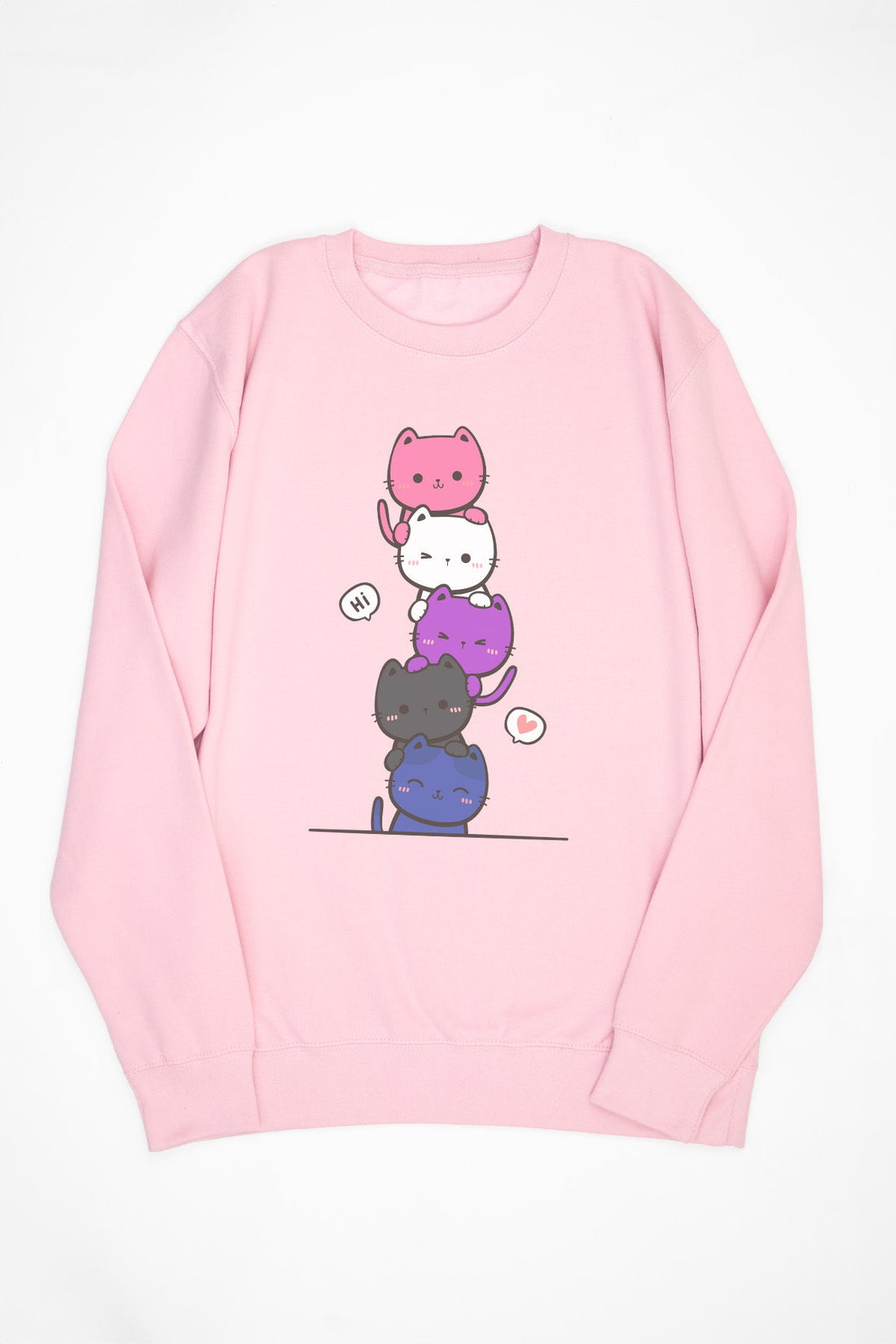 Kawaii Cat Pile Gender-Fluid Sweat