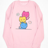 Kawaii Cat Pile Pansexual Sweat