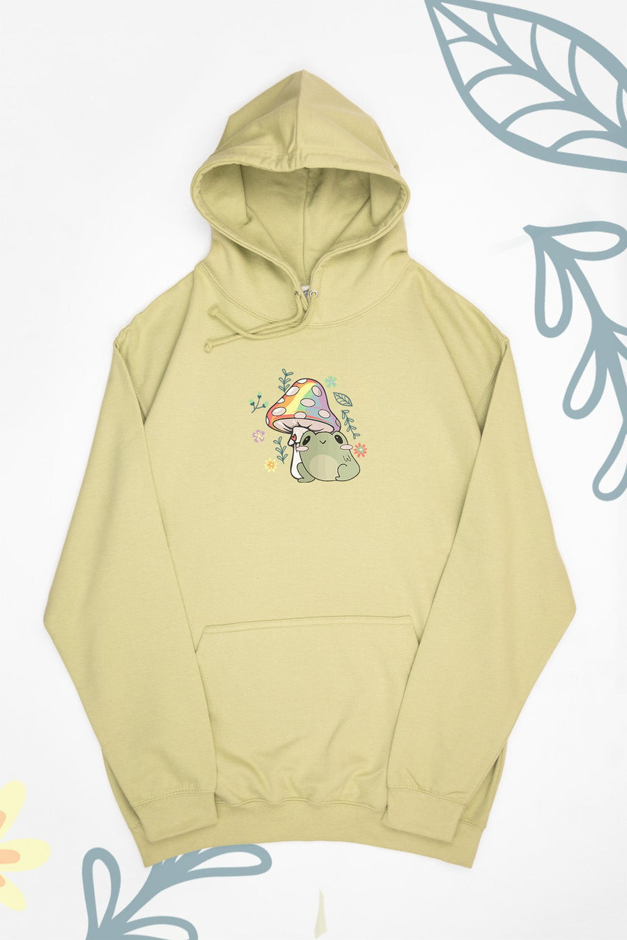 Frog & Mushroom Rainbow Hoodie