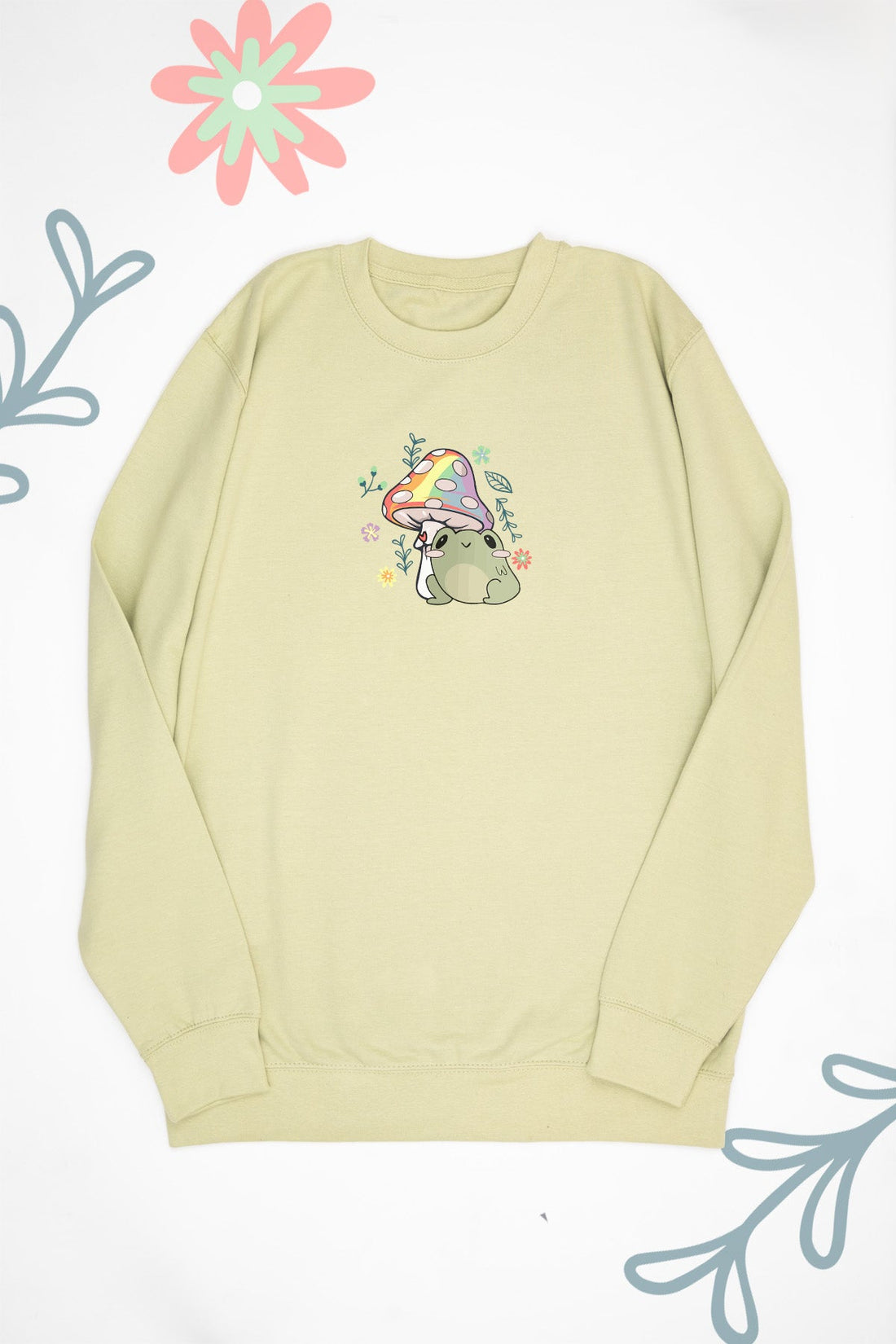 Frog & Mushroom Rainbow Sweat