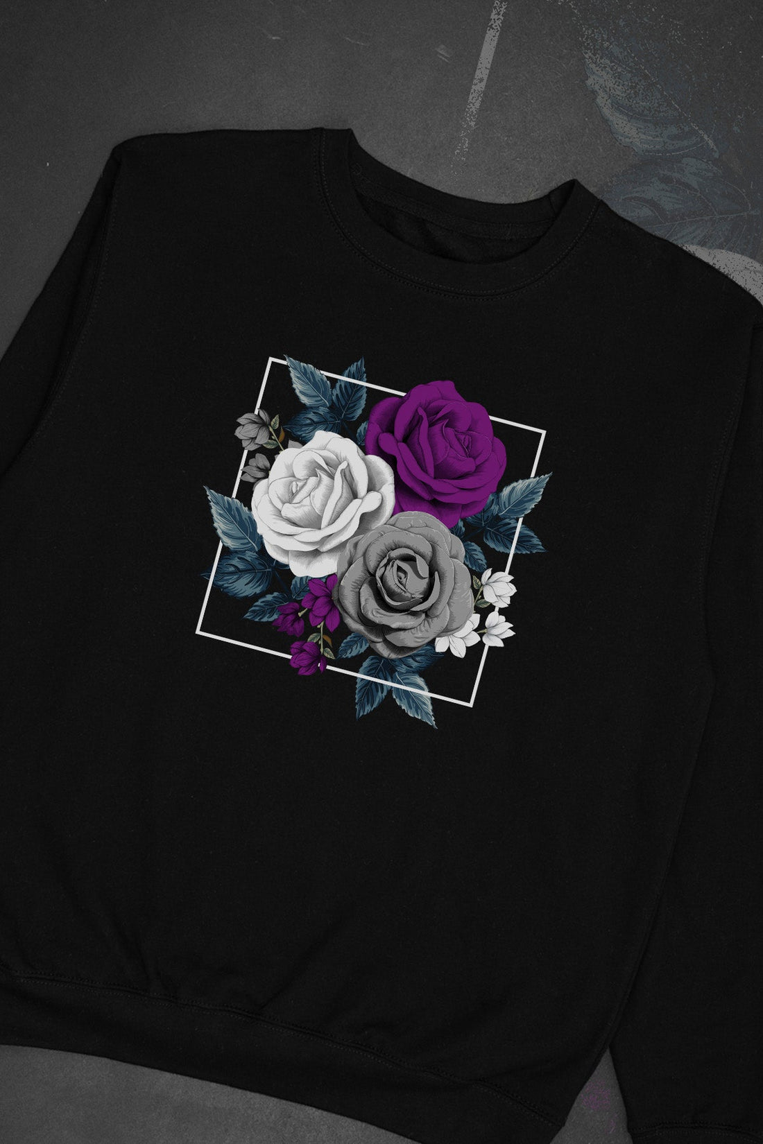 Framed Florals Asexual Sweat