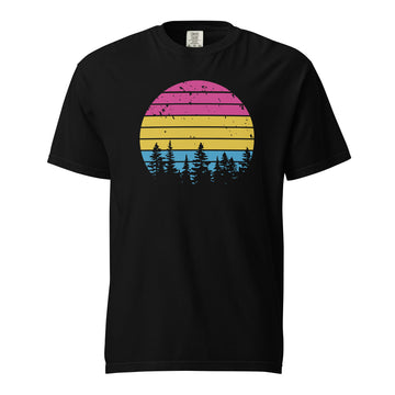 Retro Sunset Pansexual Heavyweight Tee